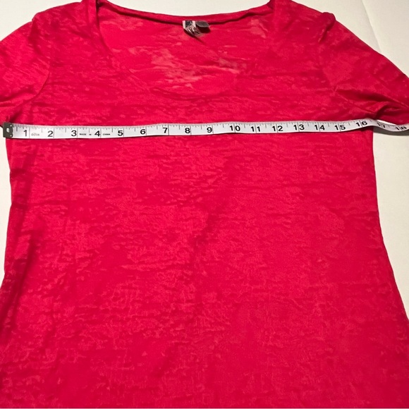 BKE Buckle Womens Size Large Pink Burnout Long Sleeve Shirt Scoop Neck Fitted - Picture 4 of 7